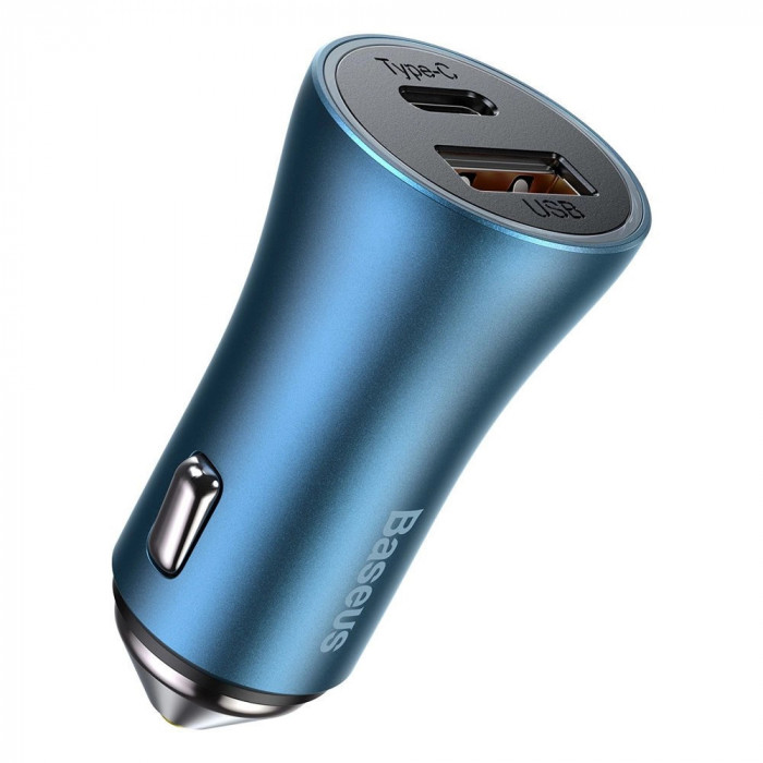 USB-C/USB 40 WPD 3.0 Quick Charge 4+ SCP FCP AFC albastru CCJD-03 Baseus &icirc;ncărcător auto Baseus