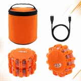 Cumpara ieftin Kit 3 Lampi Avertizare in Caz de Urgenta cu LED, SofiaCONCEPT&reg;, 650mAh, 9 Moduri, Orange