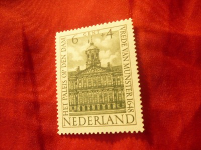Timbru Olanda 1948 - Arhitectura , 6C verde foto