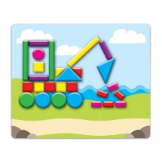 Set educativ cu forme geometrice magnetice si tabla de joc, Galt