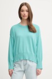 United Colors of Benetton pulover de bumbac culoarea turcoaz, light, 1294D10DP