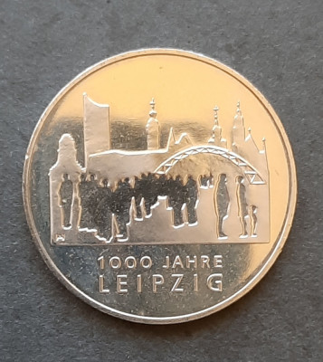 10 Euro &amp;quot;1000 Jahre Leipzig&amp;quot; F 2015, Germania - G 3408 foto