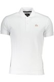 La Martina Tricou polo barbati, cu mini logo brodat, Slim Fit, Alb (Marime: 3XL)