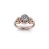 Inel de dama din aur roze 14K, piatra zirconiu - 46