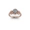Inel de dama din aur roze 14K, piatra zirconiu - 46