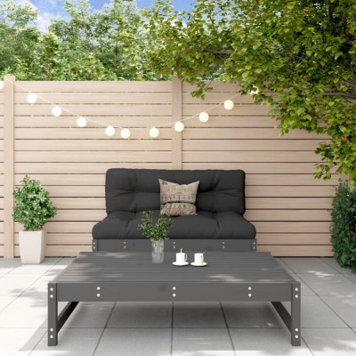 Gossi set mobilier relaxare gradina, 2 piese, gri, lemn masiv de pin foto