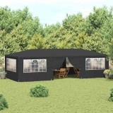 VidaXL Cort petrecere profesional pereți laterali antracit 4x9m 90g/m&sup2;