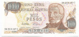 Argentina 1000 Pesos ND (1976/83) - Seria I - Lopez/Ianella, P-204 UNC !!!