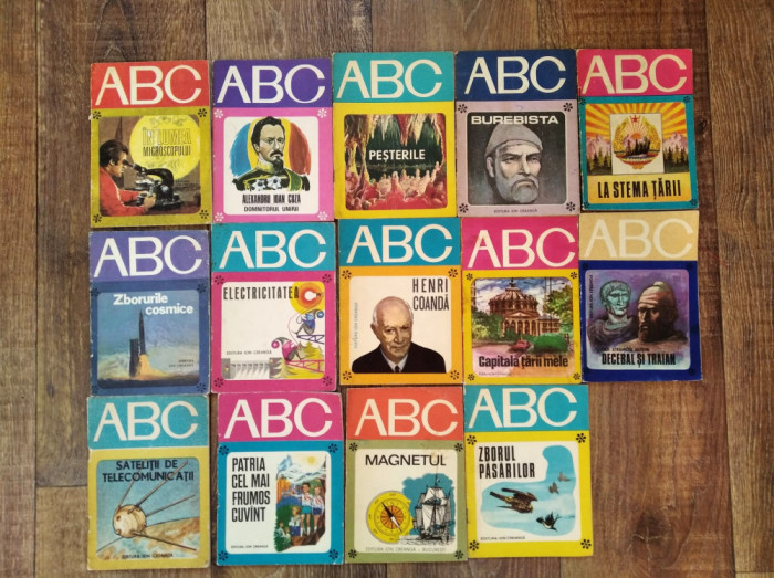 Lot 14 carti colectia ABC vechi, anii 70-80