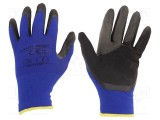 Mănuşi de protecţie LAHTI PRO Dimensiune 7 Roşu-Bleumarin