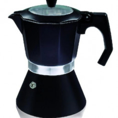 Espressor cafea din aluminiu Zephyr, 300ml, negru, capacitate maxima: 6 cupe