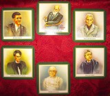 SET COASTER / SUPORTI PAHARE JOHN HINDE DUBLIN IRLANDA COLECTIA MARI SCRIITORI