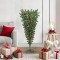 vidaXL Brad de Crăciun artificial cu bile, răsturnat și luminat 120 cm 3396842