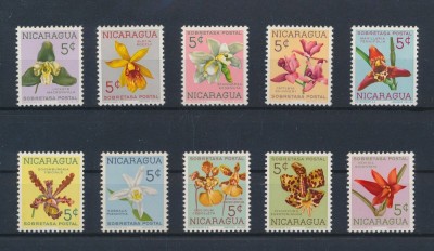 NICARAGUA, FLORI - SERIE COMPLETĂ MNH foto
