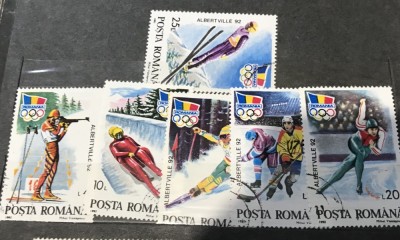 (1) Timbre Serii Romania Jocurile Olimpice 1992 foto
