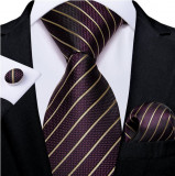 Set cravata + batista + butoni - matase - model 645