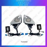 Lumini Ambientale difuzoare stalpi fata Mercedes Clasa A B GLA CLA W176 control pe sistemul original sau telefon CarStore Technology