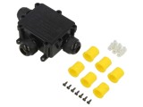 Conector Alimentare AC IP68 cu Şurub Negru SHENZHEN GREENWAY M686T.4-14MM