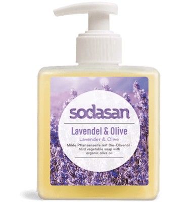 Sapun lichid gel de dus bio lavanda masline 300ml SODASAN foto