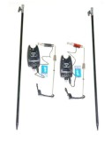 Set 2 Senzori-avertizori pescuit, tije, swingeri luminosi,antiumezeala baterii 9v incluse, Diamant Alb