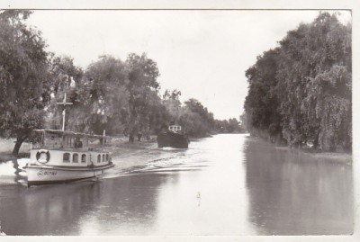 bnk cp Delta Dunarii - Pe canalul Dranov - uzata foto