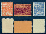 ROMANIA Ardealul de Nord emisiunea Salaj II serie neuzata 3 timbre locale MNH, Istorie, Nestampilat