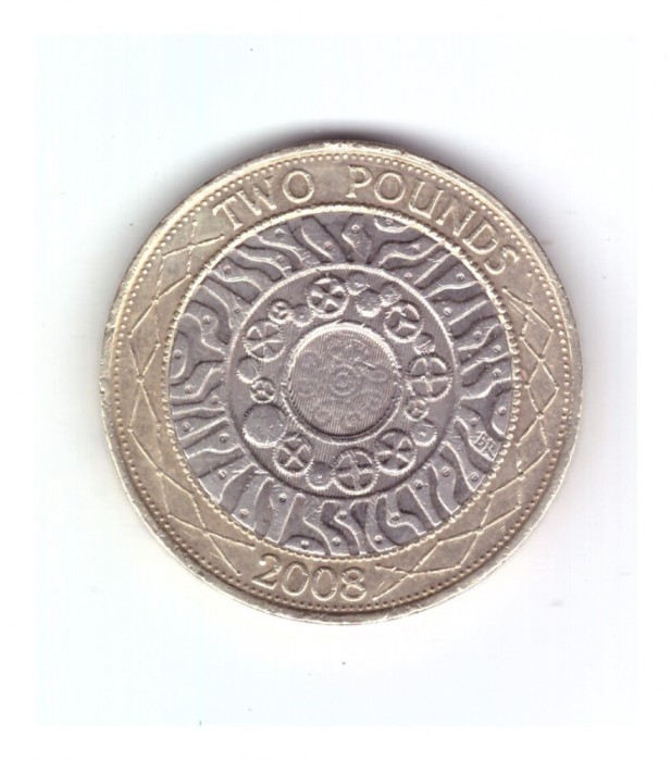 Moneda Marea Britanie 2 pounds / 2 lire 2008, stare buna, curata