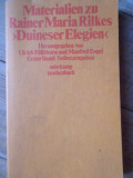 Materialien Zu Rainer Maria Rilkes Duineser Elegien - Erster Band ,308112