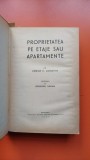 PROPRIETATEA PE ETAJE SAU APARTAMENTE - VASILE V. LONGHIN