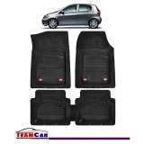 Covorase Auto TeamCar&reg; Tip Tavita Compatibile Toyota Yaris P1 (1999-2005) Negru Material Rezistent, Cauciuc