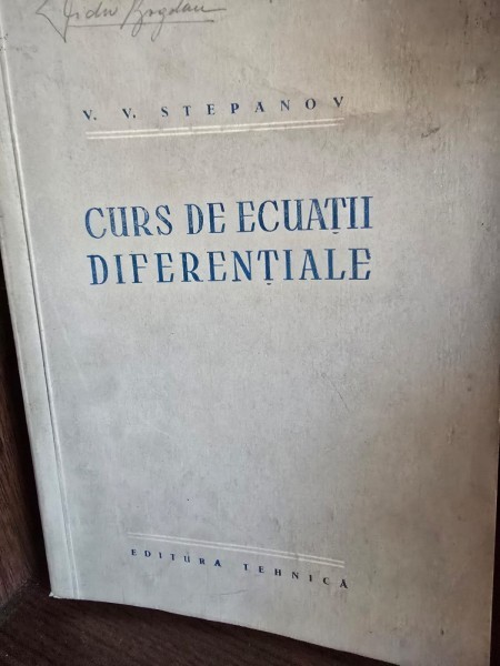 CURS DE ECUATII DIFERENTIALE - V.V. STEPANOV
