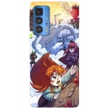 Husa compatibila cu Motorola Edge 20 Lite model Climbing mount celeste, Silicon, TPU, Viceversa, Transparent, Carcasa
