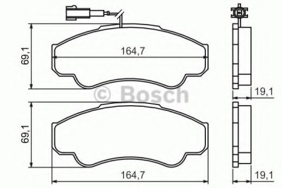 Set placute frana,frana disc FIAT DUCATO platou / sasiu (244) (2002 - 2016) BOSCH 0 986 424 769 foto