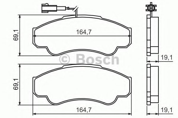 Set placute frana,frana disc FIAT DUCATO platou / sasiu (244) (2002 - 2016) BOSCH 0 986 424 769