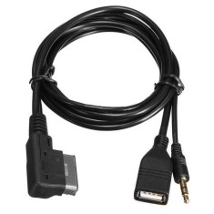 Adaptor multimedia AUX jack 3.5mm si USB compatibil Audi / VW / mufa AMI / MMI foto