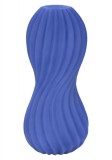 Masturbator Reversibil Apollo Dual Entry Albastru 16.5 cm, California Exotics
