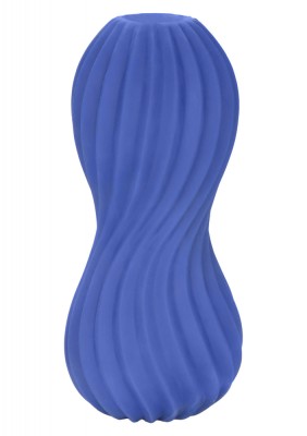Masturbator Reversibil Apollo Dual Entry Albastru 16.5 cm foto