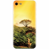 Husa silicon pentru Apple Iphone 5c, Hill Top Tree Golden Light