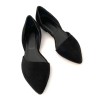 Balerini decupati din piele naturala Black Ambra, 35 - 41, Negru, Ingiro