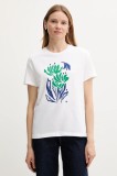 United Colors of Benetton tricou din bumbac culoarea alb, 3BL0D10AK