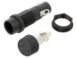 Clemă SCHURTER 5x20mm 20A 600VAC Neagră Termoplast 0031.1803 -40&divide;85&deg;C