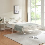 Pat metalic Agnes 208x166x84cm alb [en.casa] HausGarden Leisure