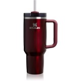 Stanley Quencher H2.O FlowState&trade; Fluted Tumbler pahar din oțel inoxidabil cu pai mare Garnet Shine 1180 ml
