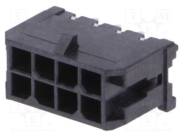 Conector cablu-placă soclu tată Micro-Fit 3.0 8 PIN THT MOLEX