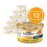 Cumpara ieftin Conservă Gourmet GOLD - pateu cu carne de pui, 12 x 85g