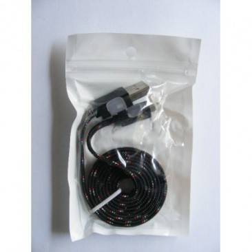 CABLU DE DATE SNUR APPLE IPHONE 5 CU LED NEGRU foto