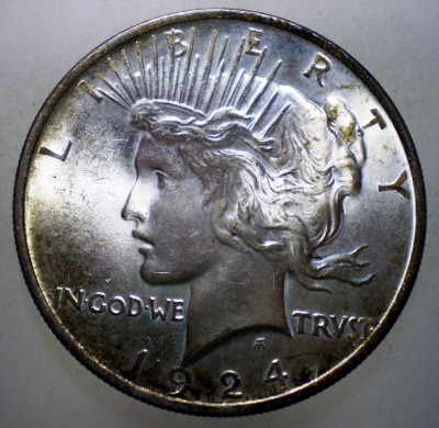 F.613 USA SUA 1 ONE PEACE DOLLAR 1926 XF/AUNC ARGINT foto