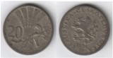 CEHOSLOVACIA 20 HALERU 1924 NR. 2 **