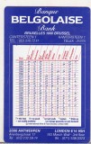 bnk cld Calendar de buzunar 1991 - Belgolaise Bank