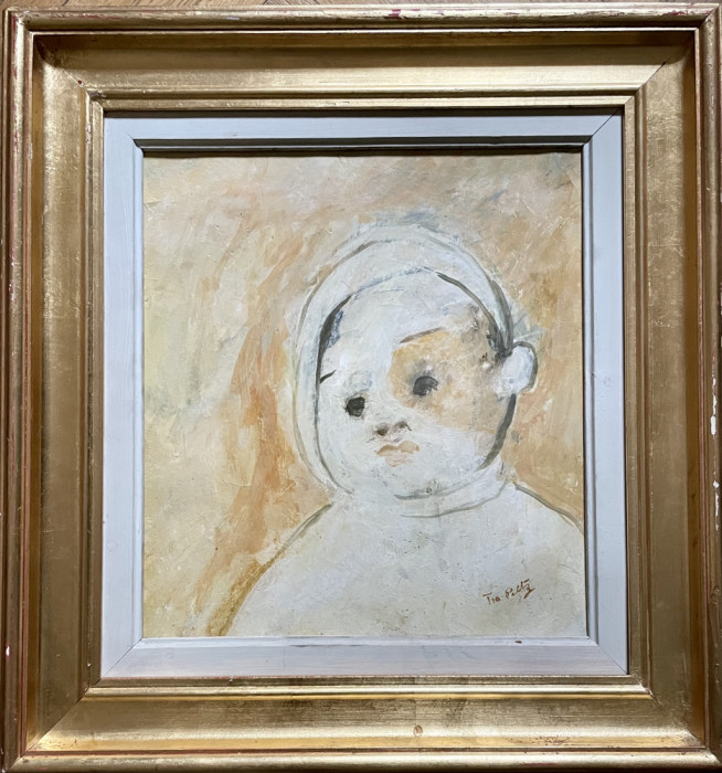 Tia Peltz - Bebelușul - tablou, ulei pe carton